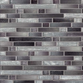 Picture of MSI - Glass Mosaic Interlocking 12 x 12 Akaya Nero