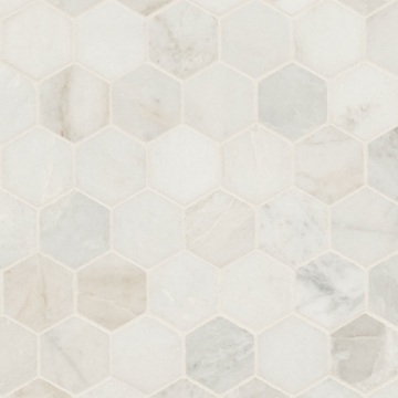 Picture of MSI - Marble Mosaics Hexagon 2 x 2 Honed Arabescato Venato White