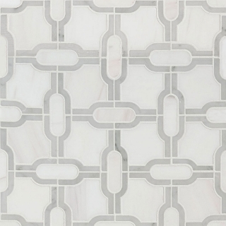 Picture of MSI - Marble Mosaics Geometrica Bianco Gridwork