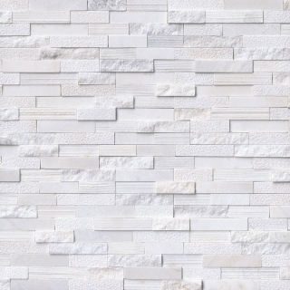 Picture of MSI - RockMount Stacked Stone Panels 6 X 24 Arctic White Multi Finish
