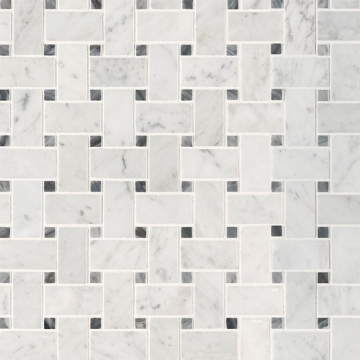 Picture of MSI - Marble Mosaics Basketweave Honed Carrara White