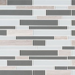 Picture of MSI - Decorative Blends Mosaic Interlocking 12 x 12 Gray Cliff