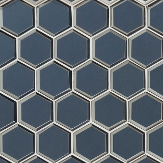 Picture of MSI - Glass Mosaic Other Vague Blue Hexagon