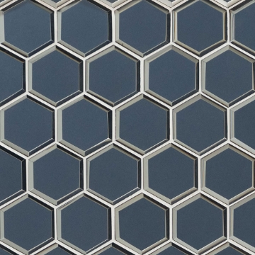 Picture of MSI - Glass Mosaic Other Vague Blue Hexagon