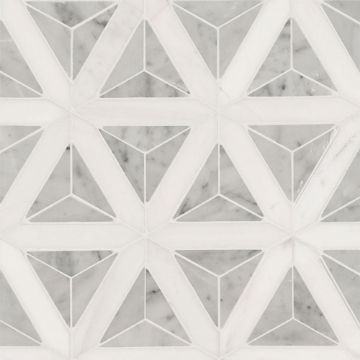 Picture of MSI - Marble Mosaics Geometrica Carrara White Faceted