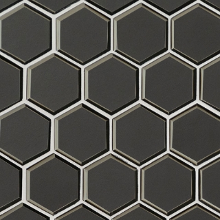 Picture of MSI - Glass Mosaic Hexagon Metallic Gray Beveled