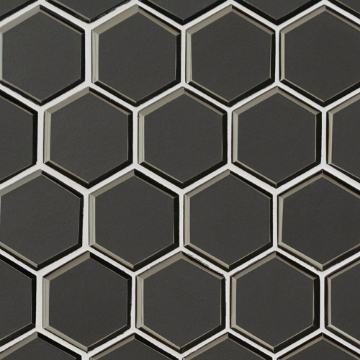 Picture of MSI - Glass Mosaic Hexagon Metallic Gray Beveled