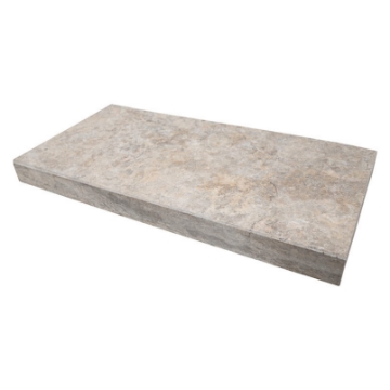 Picture of MSI - Pool Copings 12 x 24 Silver Travertine Brushed Eased Edges