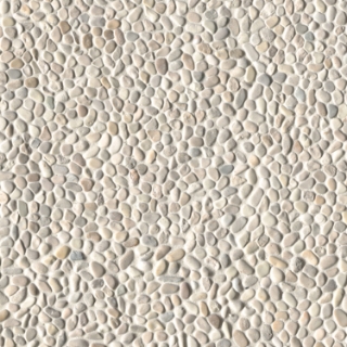 Picture of MSI - Rio Lago Pebble Mosaics 12 X 12 Tumbled Ivory White