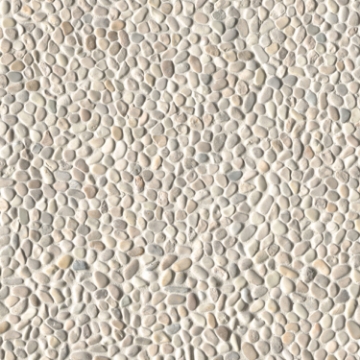 Picture of MSI - Rio Lago Pebble Mosaics 12 X 12 Tumbled Ivory White