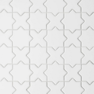 Picture of Bedrosians - Le Cafe Mosaic Cross & Star White Matte