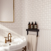 Picture of Bedrosians - Le Cafe Mosaic Herringbone White Matte