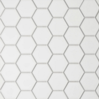 Picture of Bedrosians - Le Cafe Mosaic Hexagon 2 x 2 White Matte