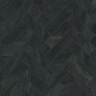 Picture of Bedrosians - Magnifica Pietra Herringbone Mosaic Pietra Scura Honed