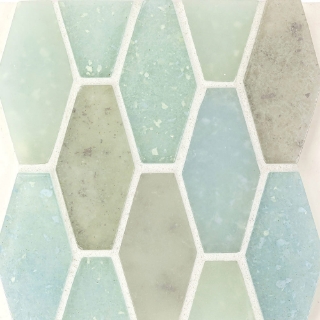 Picture of Ceramica Etc - Liquid Glass Small Elongated Hexagon Yellowstone Blend