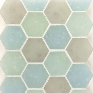 Picture of Ceramica Etc - Liquid Glass Small Hexagons Yellowstone Blend