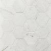 Picture of Bedrosians - Marble Stone Hexagon Mosaic Glorious White Brushed