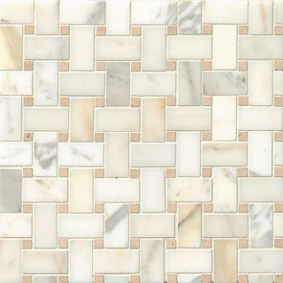 Picture of Bedrosians - Marble Stone Mosaic Basketweave Ashbury